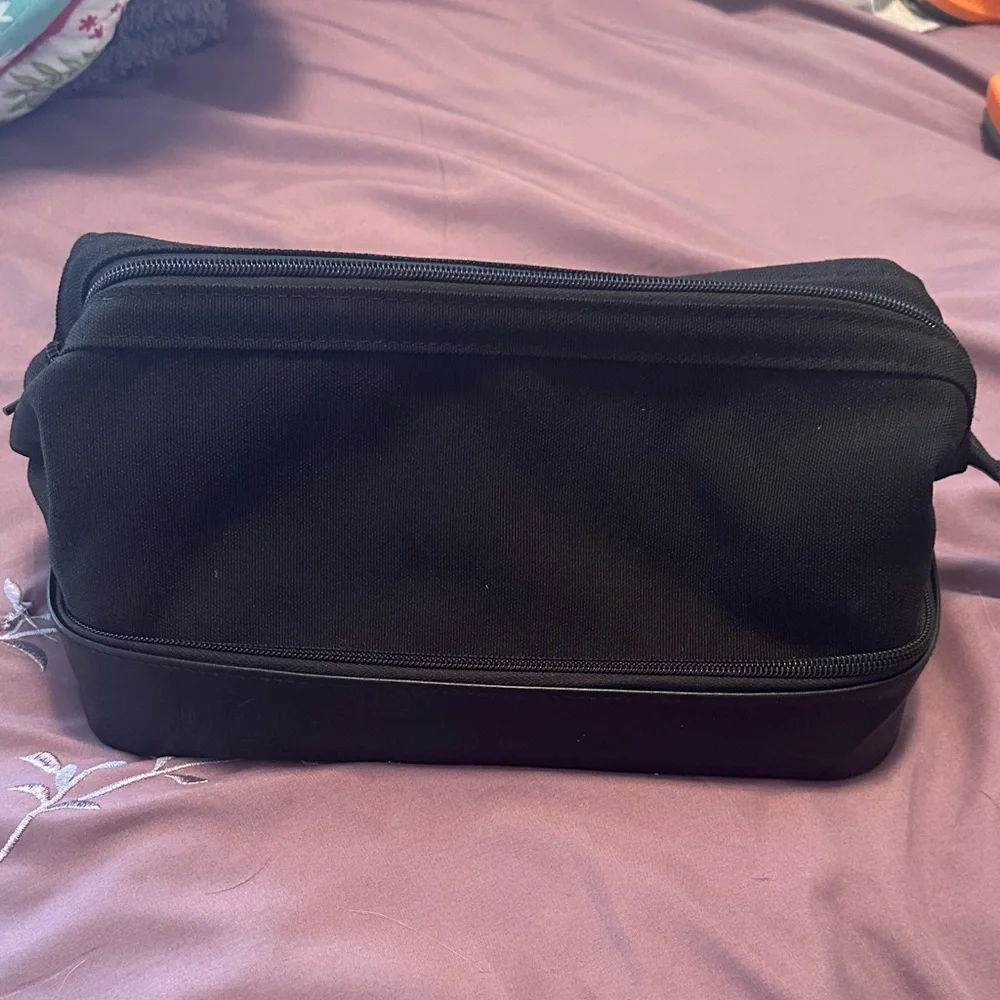 BEIS Black Two-Zip Travel Cosmetic Bag